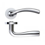 Zoo Hardware ZPZ050 CP Siena Lever On Round Screw On Rose Polished Chrome