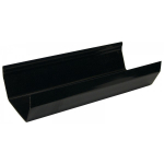 GUTTER BLACK SQ RGS 4METRE