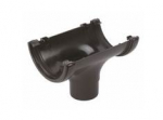 FLOPLAST HALF ROUND CAST IRON R/OUTLET RO1CI BLACK