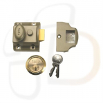 YALE 706 TRADITIONAL NIGHT LATCH ENB-PB ELECTRO NICKEL / BRASS
