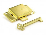CUPBOARD LOCK EB 2 KEYED B1672 63mm Electro Brassed