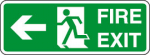 "Running Man" (Man Facing Left) Fire Exit Sign