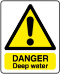 "Danger Deep Water" Sign