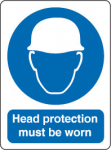 "Head Protection Must Be Worn" Sign