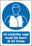 "High Vis Vest Must Be Worn" Sign