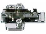 Hafele 322.89.720 Mounting Plate, Cruciform Cam Adjusting, Pre-Mounted Euro Screw Fixing, for Grass