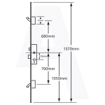 ERA LEVER OPERATED LATCH & DEADBOLT SPLIT SPINDLE 20mm