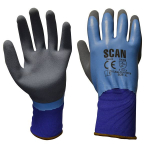 SCAN WATERPROOF LATEX GLOVES SIZE 9 SCAGLOLATWP