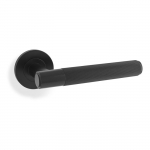 Spitfire Lever on Round Rose Reeded Style Black AW222BL