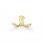 AW773SB Victorian Double Robe Hook Satin Brass