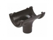 FLOPLAST HALF ROUND CAST IRON R/OUTLET RO1CI BLACK