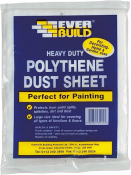 EVERBUILD HEAVY DUTY POLYTHENE DUST SHEET 3.6 X 2.7 / 12`x 9`