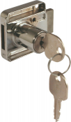 HAFELE 18mm CYLINDER CABINET LOCK 232.04.613 L/H MATT NICKEL