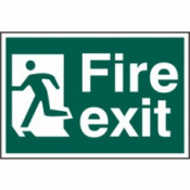 FIRE EXIT MAN LEFT SAV 400mm x 200mm