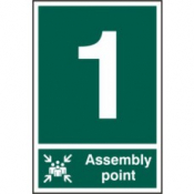ASSEMBLY POINT 1 PVC 200mm x 300mm