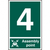 ASSEMBLY POINT 4 PVC 200mm x 300mm