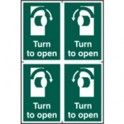 TURN TO OPEN PVC 4 per SHEET 200mm x 300mm
