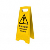 HEAVY DUTY A-BOARD     4713 FEMALE ATTENDANT ON DUTY