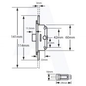 ERA AUBI SARACEN WINDOW GEARBOX 20mm BACKSET