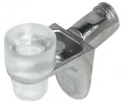 HAFELE GLASS SHELF SUPPORT PLUG IN 282.24.730  NICKEL PLATED