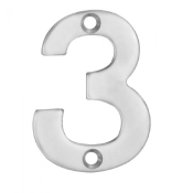 Steelworx 50mm Numeral inch3inch NUM10503SSS (Satin Stainless Steel)