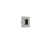 ZOO HARDWARE ZAS40CSS SQUARE FLUSH PULL 50mm x 50mm SATIN STAINLESS STEEL