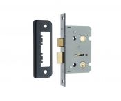 NERO BATHROOM LOCK 65mm BLACK JL450BL
