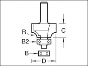 TREND BEARING GUIDED OVOLO & ROUND OVER 6.3mm C076 1/4inch TC