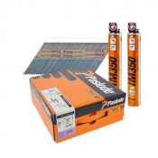 Paslode 141234 90mm Galv-Plus Smooth Framing Nails For IM350 & IM350+ (2200pk + 2 Fuel Cells)
