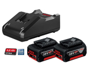 BOSCH 18V BATTERY STARTER SET 2 X GBA 5.0, 1 X GAL1880CV 1600A00B8K