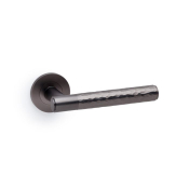 Spitfire Lever on Round Rose Hammered Style Dark Bronze