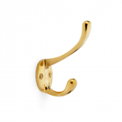 AW770PBU Victorian Hat & Coat Hook Unlacquered Brass