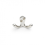 AW773PN Victorian Double Robe Hook Polished Nickel