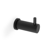 AW775BL Brunel Knurled Coat Hook Black