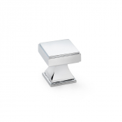 JESPER SQUARE CUPBOARD KNOB 30mm POLISHED CHROME