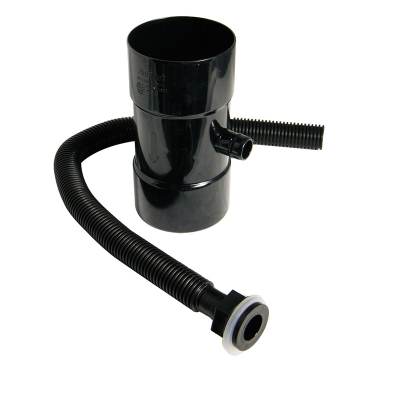 FLOPLAST RAINWATER DIVERTER RVH1 BLACK