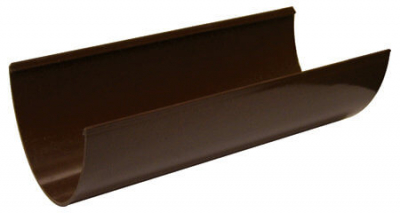 FLOPLAST HI-CAP GUTTER RGH4 BROWN 4 metre