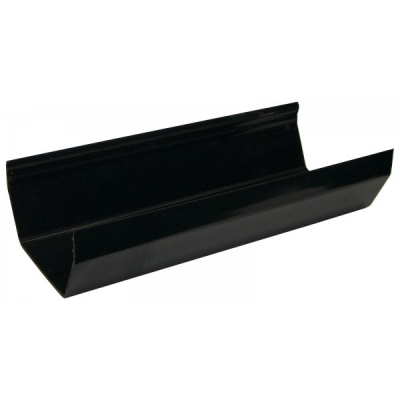 GUTTER BLACK SQ RGS 4METRE
