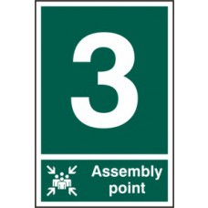 ASSEMBLY POINT 3 PVC 200mm x 300mm