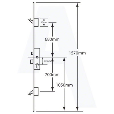 ERA LEVER OPERATED LATCH & DEADBOLT SPLIT SPINDLE 20mm