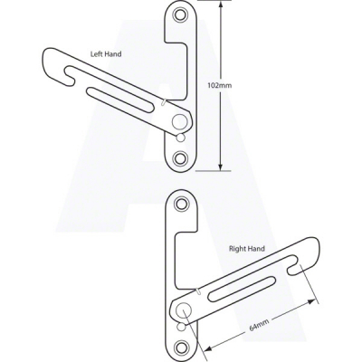 Mila Standard UPVC Window Restrictor Catch