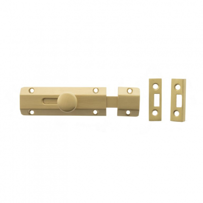 ASB4SB 4Inch Surface Door Bolt Satin Brass