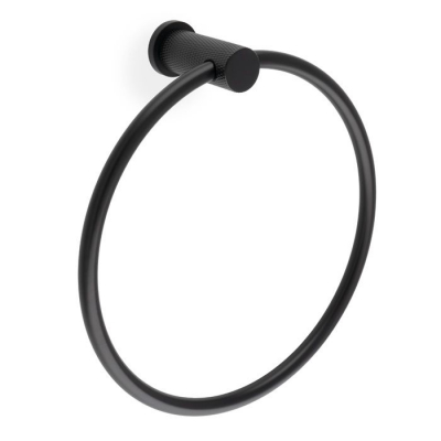 Brunel Diamond Knurled Towel Ring AW451BL Black