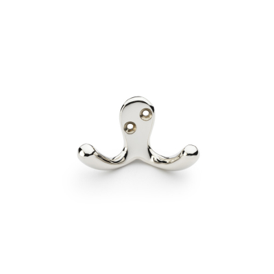 AW773PN Victorian Double Robe Hook Polished Nickel